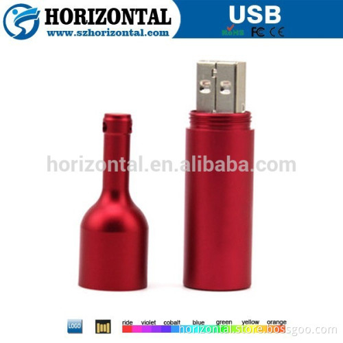 Customized metal beer bottle usb flash drive 8gb usb memory stick
